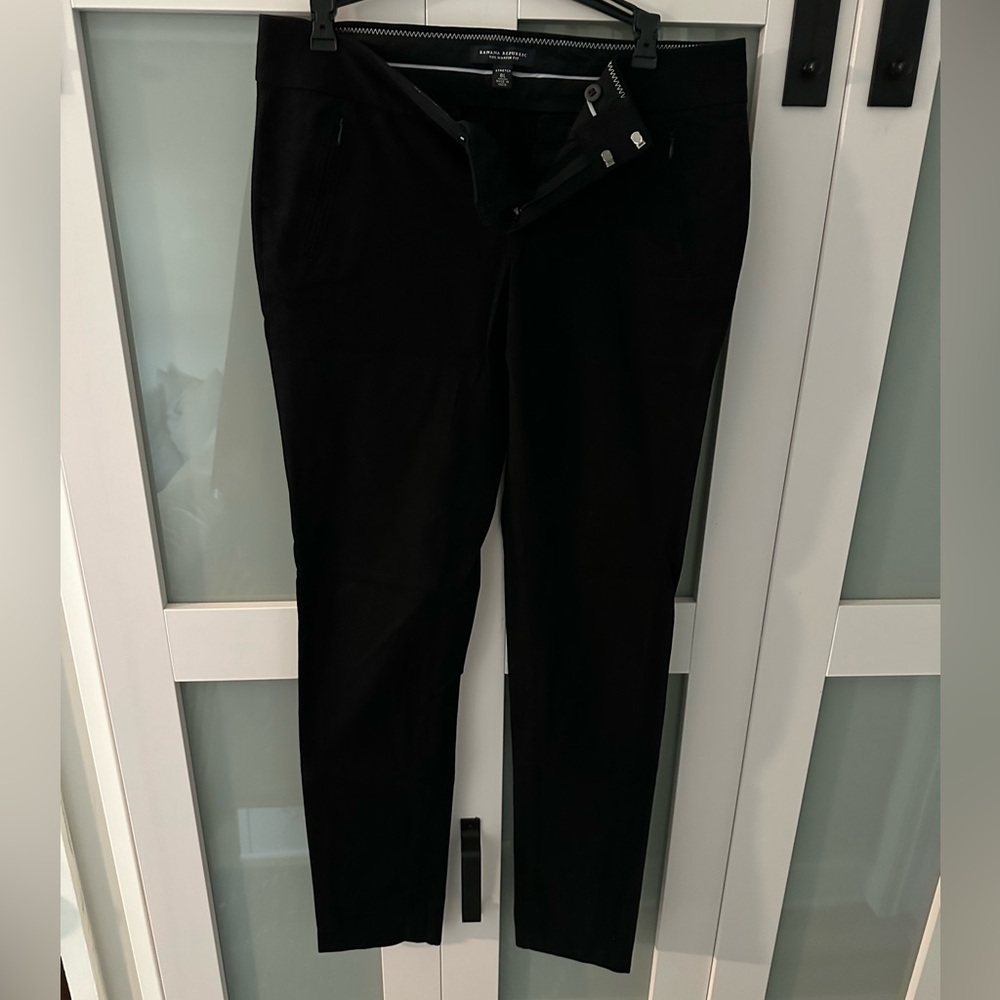 Banana Republic 8 Long / Tall Stretch Black Pants - Business Casual